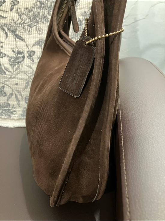 Coach Vintage Brown Nubuck Shoulder Hobo Bag 4398